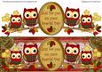 Red Owls Special Day Large Dl Decoupage Topper