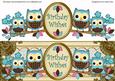 Blue Owls Cream Birthday Wishes Large Dl Topper