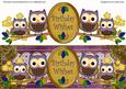 Purple Owls Black Birthday Wishes Large Dl Topper