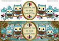 Blue Owls Special Day Large Dl Topper