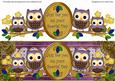 Purple Owls Special Day Large Dl Topper