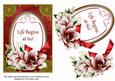 Red Magnolia Life Begins at 60! Oval 7x5in Step by Step