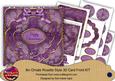 Deep Purple Snowflake Happy Christmas 3D Rosette 8in Cf Kit