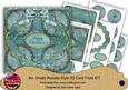 Dusky Teal Snowflake Happy Christmas 3D Rosette 8in Cf Kit