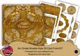 Gold Snowflake Happy Christmas 3D Rosette 8in Cf Kit