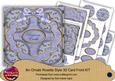 Blue Holly Peace on Earth 3D Rosette 8in Card Front Kit