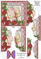 Glory Book Red Poinsettia 5in Scalloped Side Stacker