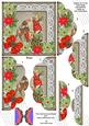 Feeding Reindeer Poinsettia 5in Scalloped Side Stacker