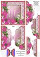Pink Poinsettia 5in Scalloped Side Stacker