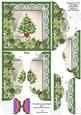 Elegant Tree Green Poinsettia 5in Scalloped Side Stacker