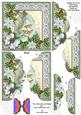 Snow Bells Poinsettia 5in Scalloped Side Stacker