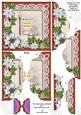 Pub Sign Ice Poinsettia 5in Scalloped Side Stacker