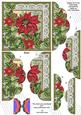 Green Poinsettia 5in Scalloped Side Stacker