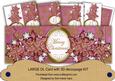 Cerise Gold Flake Merry Christmas Large Dl Card Kit
