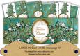 Teal Gold Flake Festive Cheer Large Dl Decoupage Card Kit