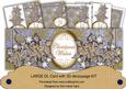 Blue Gold Flake Christmas Wishes Large Dl Decoupage Card Kit