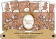 Pink Gold Flake Christmas Wishes Large Dl Decoupage Card Kit