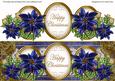 Dblue Poinsettia Happy Christmas Large Dl Decoupage Topper
