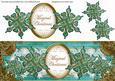 Dark Teal Goldflake Magical Christmas Large Dl Topper