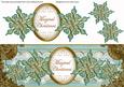 Dusky Teal Goldflake Magical Christmas Large Dl Topper