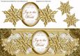 Cream Goldflake Joy to the World Large Dl Topper