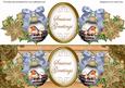 Blue Robin Bauble Seasons Greetings Large Dl Topper