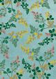 Dusky Teal Oriental Green Ferns A4 Backing Paper