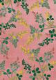 Pink Oriental Green Ferns A4 Backing Paper