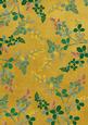 Gold Oriental Green Ferns A4 Backing Paper