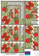 Feeding Reindeer Poinsettia 5in Zig Zag Bottom Stacker