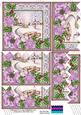 Lilac Snowscene Poinsettia 5in Zig Zag Bottom Stacker