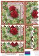 Christmas Roses Poinsettia 5in Zig Zag Bottom Stacker