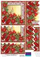 Single Candle Red Poinsettia 5in Zig Zag Bottom Stacker