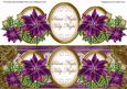 Dpurple Poinsettia Silent Night Large Dl Decoupage Topper