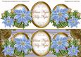 Pale Blue Poinsettia Silent Night Large Dl Decoupage Topper