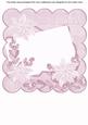 Lilac Poinsettia Edge1 8in Scallop Card Insert Panel Sheet