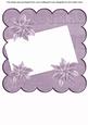 Purple Poinsettia Edge2 8in Scallop Card Insert Panel Sheet