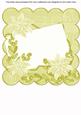 Cream Poinsettia Edge1 8in Scallop Card Insert Panel Sheet