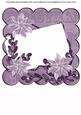 Purple Poinsettia Edge1 8in Scallop Card Insert Panel Sheet