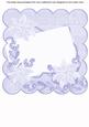 Pblue Poinsettia Edge1 8in Scallop Card Insert Panel Sheet