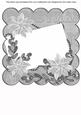 Silver Poinsettia Edge1 8in Scallop Card Insert Panel Sheet