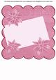 Cerise Poinsettia Edge2 8in Scallop Card Insert Panel Sheet