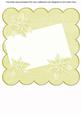 Cream Poinsettia Edge2 8in Scallop Card Insert Panel Sheet