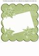 Olive Poinsettia Edge2 8in Scallop Card Insert Panel Sheet