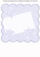 Pblue Poinsettia Edge2 8in Scallop Card Insert Panel Sheet