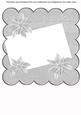 Silver Poinsettia Edge2 8in Scallop Card Insert Panel Sheet