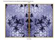 Blue Flower Side Damask 7x5in Cut and Fold Card
