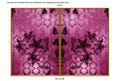 Cerise Flower Side Damask 7x5in Cut and Fold Card