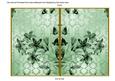 Mint Green Flower Side Damask 7x5in Cut and Fold Card