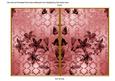 Pinkred Flower Side Damask 7x5in Cut and Fold Card